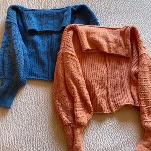 Free People Be Yours crop turtleneck sweater set